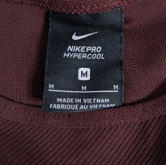 NWT Nike Pro Hypercrop maroon cropped tank M - Picture 7 of 8